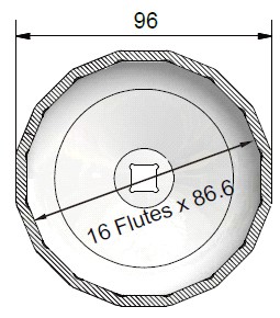 Съёмник масляного фильтра чашка  86.6 мм, 16 гр. ATA-8901