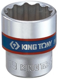 Головка торцевая стандартная двенадцатигранная 3/8', 21 мм KING TONY 333021M