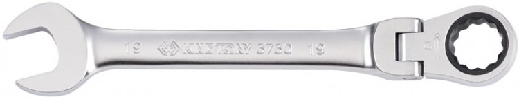 Ключ трещоточный комбинированный с шарниром 19 мм KING TONY 373019M