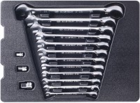 Набор комбинированных ключей с трещоткой, ложемент, 15 предметов KING TONY 9-10215MR