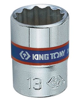 Головка торцевая стандартная двенадцатигранная 1/4', 13 мм KING TONY 233013M