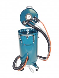 Передвижной пескоструйный аппарат инжекторного типа с электродвигателем для ваккума 220В(бак 75л,170-710л/мин, 4-8,5атм) пневмо.