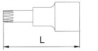 Головка торцевая с вставкой spline 1/2 M10 L=55 мм H4RM10
