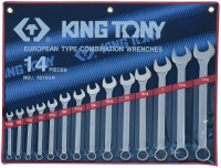Набор комбинированных ключей, 5/16'-1-1/4', 14 предметов KING TONY 1214SR