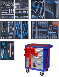 Набор инструментов в синей тележке, 235 предметов KING TONY 934-235MMB