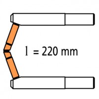 2 плеча RX3 длиной 200 мм 20° с 2 наконечниками