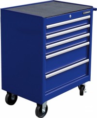 Тележка инструментальная для автосервиса с 5 ящиками, синего цвета BTD-271051CIS blu