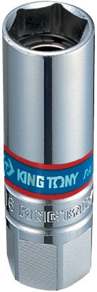 Головка свечная шестигранная 3/8', 16 мм, магнитный фиксатор KING TONY 366516