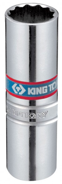 Головка свечная двенадцатигранная 3/8', 14 мм, пружинный фиксатор KING TONY 36A014