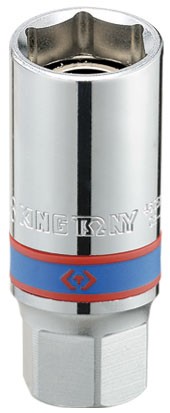Головка свечная шестигранная 1/2', 21 мм, магнитный фиксатор KING TONY 466521