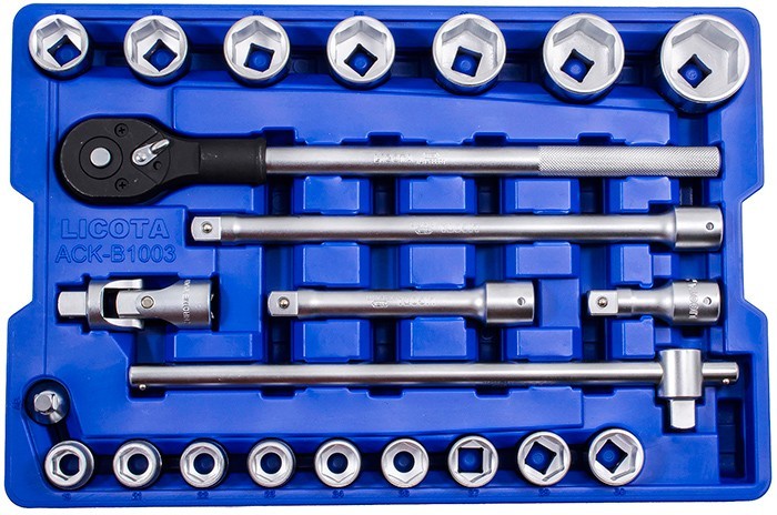 Набор торцевых головок 3/4" 19-50мм, 23 пр., в ложементе  ACK-B1003