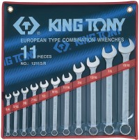 Набор комбинированных ключей, 1/4'-15/16', 11 предметов KING TONY 1211SR