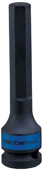Насадка (бита) ударная торцевая 1/2', HEX, 12 мм, L = 100 мм KING TONY 406512M