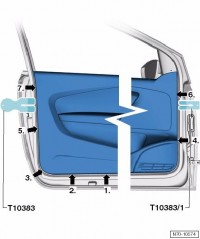 Набор клинообразных съемников для обивки салона VW CT-A1631