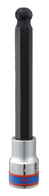 Насадка (бита) торцевая 1/2', HEX, 6 мм, L = 140 мм, с шаровым окончанием KING TONY 40D006
