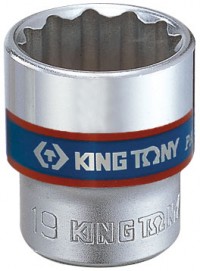 Головка торцевая стандартная двенадцатигранная 3/8', 22 мм KING TONY 333022M