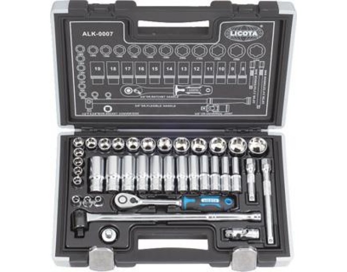 Набор торцевых головок 3/8" 12гр. 37 пр. 6-24 мм spline ALK-0007P