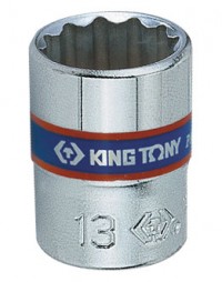 Головка торцевая стандартная двенадцатигранная 1/4', 4 мм KING TONY 233004M