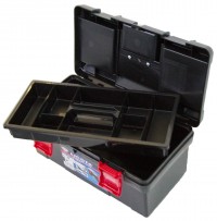 Ящик инструментальный пластиковый с органайзером, средний, 445х240х205 мм TB-905