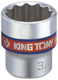 Головка торцевая стандартная двенадцатигранная 3/8', 7/16', дюймовая KING TONY 333014S