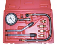 Компрессометр бензиновый, набор с гибкой, 2-мя жесткими насадками и переходниками ATP-2075