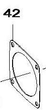 Ремкомплект для гайковерта 33832-180, прокладка бумажная прокладка корпуса ударного механизма KING TONY 33832-C42